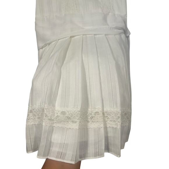 Vintage Jessica McClintock Gunne Sax Dress Prairie White Lace Cottagecore 8 - Picture 4 of 10